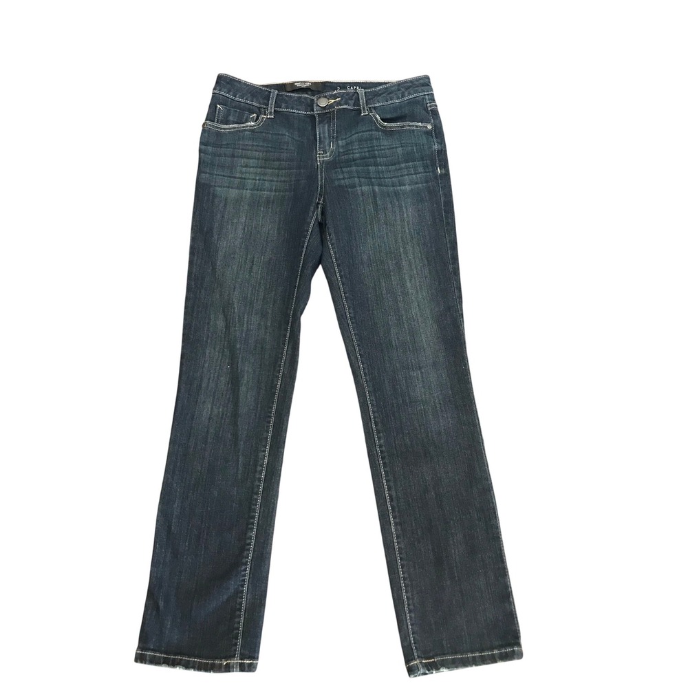 Simply Vera Vera Wang Womens Dark Wash Mid Rise Capri Jeans Size 2‎